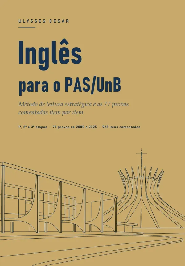 Capa do livro Inglês para o PAS/UnB: as três etapas