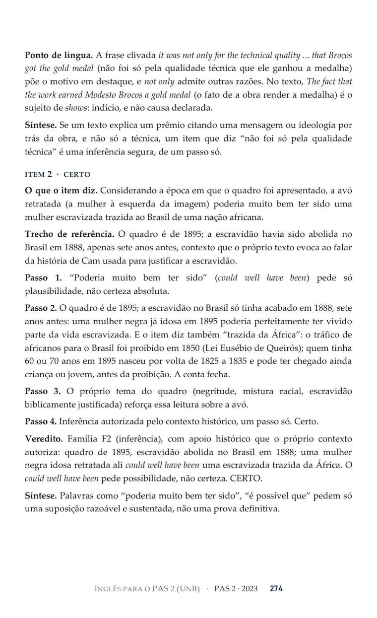Ficha de um item do volume do PAS 2